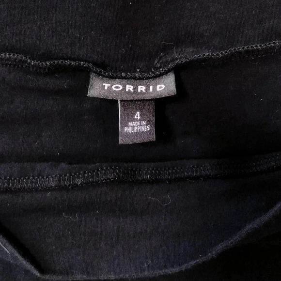 COPY - Torrid Size 4 Off the Shoulder 3/4 Sleeves Black Top - Picture 4 of 5